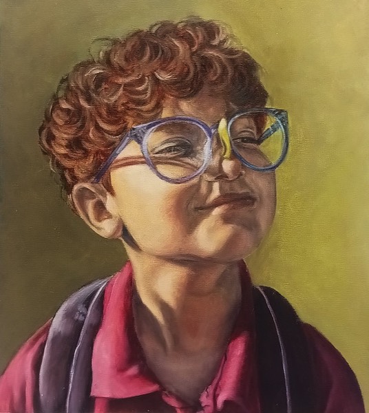 Charming Boy Oil Painting