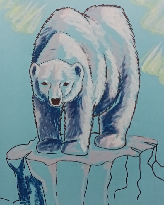 Basic two polar bear drawing