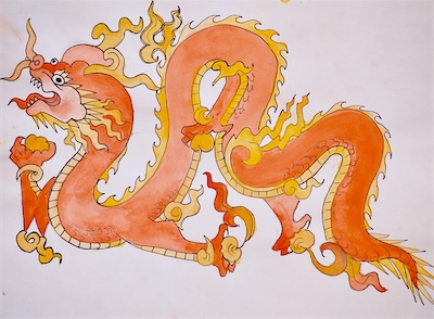 Ariana A., Age 12 — Bhutanese Dragon — Intermediate Drawing