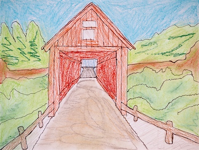 Bernice Tse, Age 9 — The Bridge — Basic Drawing