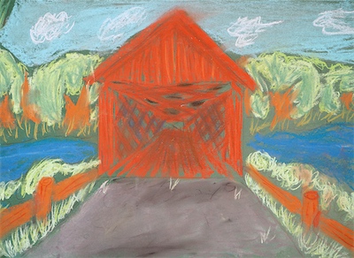 Eliza Ford, Age 11 — Peaceful Bridge — Intermediate Drawing