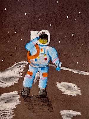 Noelle V., Age 10 — Mr. Astronaunt — Intermediate Drawing