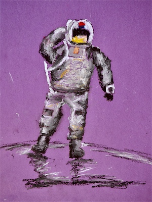 Olivia Li, Age 10 — Astronaut — Intermediate Drawing